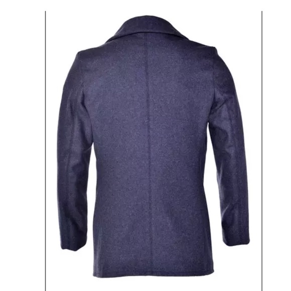 SCHOTT NYC WOOL BLEND PEA COAT JACKET SLIM FIT - Picture 3 of 7